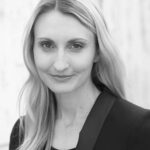 Schwarz-weiß Porträt Daniela Holsboer.