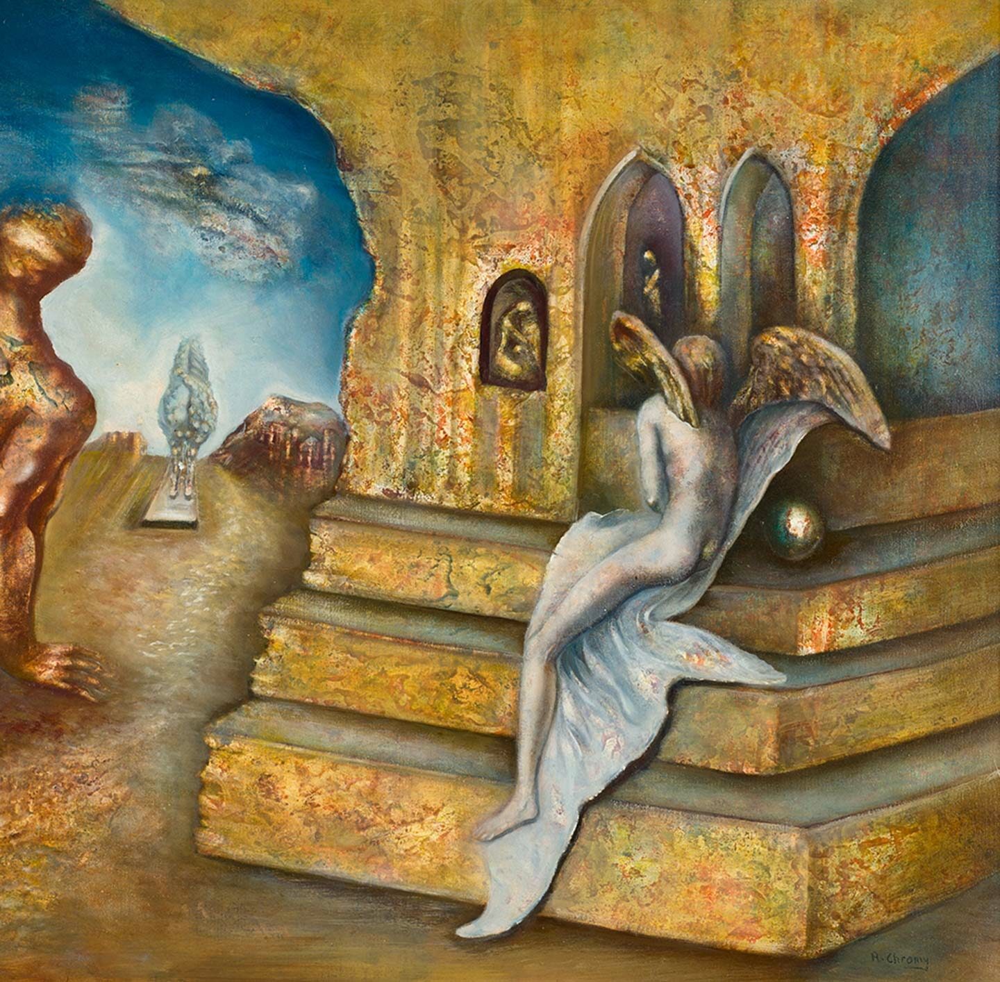 Gemälde: Angel of Death von Anna Chromy.