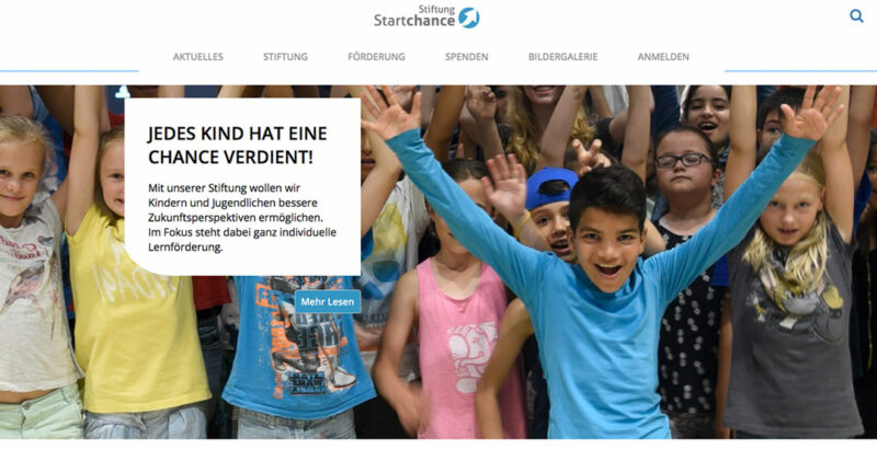 Screenshot Stiftung Startchance.