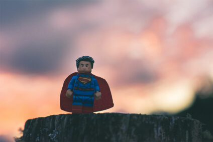 Supermann als Spielzeugfigur.