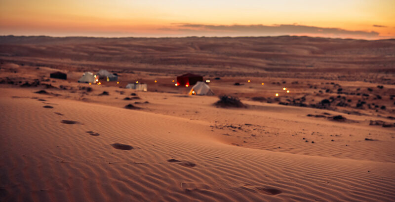 Luxus Camping in der Wüste