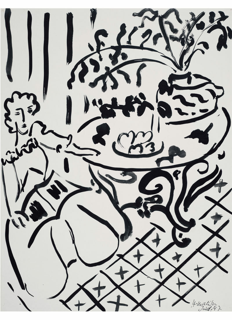 Henri Matisse, Fille assise à table, 1947, Privatsammlung