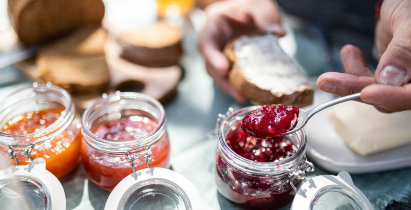 Marmelade aus dem Glas