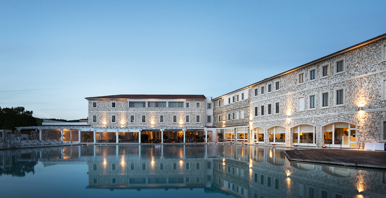 Die Terme di Saturnia in der Abendstimmung