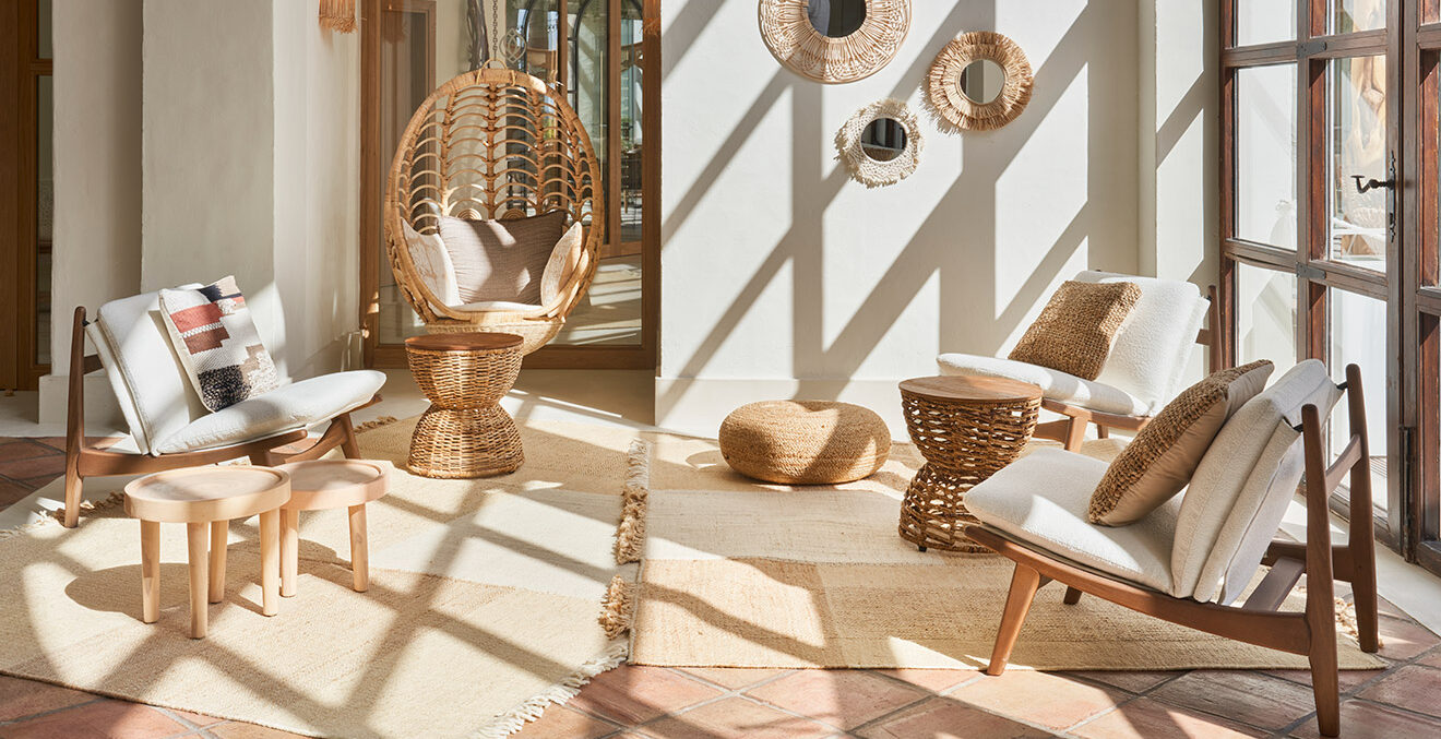 Boho-Einrichtung im DAIA Slow Beach Hotel Conil