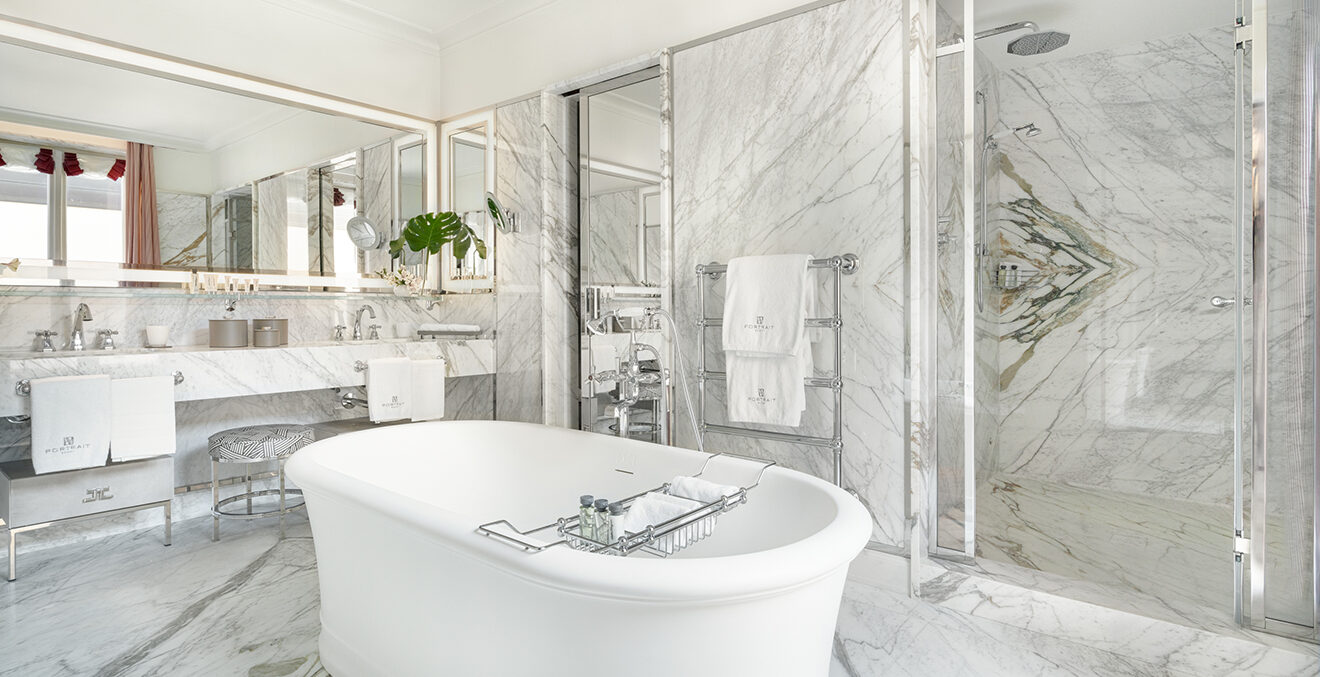 Badezimmer im Portrait Hotel Milano
