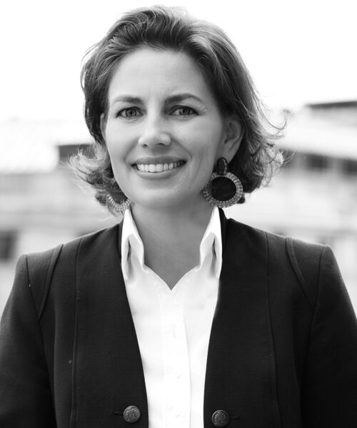 Schwarz-weiss Porträt von Christiane Froböse