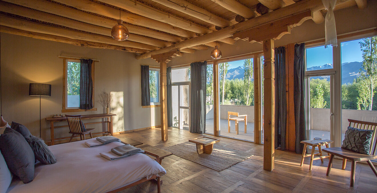Zimmer im Hotel Shel Ladakh im indischen Dorf Shey