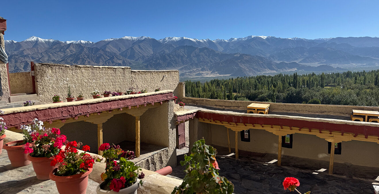 Der Stok-Palast ist ein historisches Gebäude in Ladakh, Indien, das als Residenz der königlichen Familie von Ladakh dient