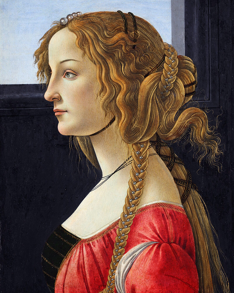 Bild von Sandro Botticelli, "Portrait einer jungen Frau", 1475-1480, 55,4 x 43 cm. Foto: Gemäldegalerie, Staatliche Museen zu Berlin / Christoph Schmidt; Public Domain Mark 1.0